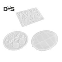 3Pcs Silicone Mold House Resin Casting Mold Easter Candle Making Mold DIY Home Decorate Mold with Tree for Candlestick Plaster Epoxy Soap Making A