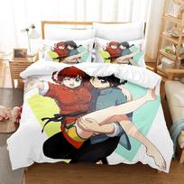 Ranma 1/2 patalynės komplektas Viengulis Twin Pilnas Queen King Dydžio Lova Komplektas Suaugusiems Vaikams Miegamojo Antklodės užvalkalas Rinkiniai 3D Spausdinimas Anime Patalynės paklodės Komplektas EU Twin 135x200cm