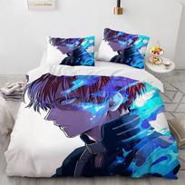 Naujas Anime My Hero Academy patalynės komplektas Anime personažai Užvalkalas ant antklodės 3D animacinis Poliesterio antklodės užvalkalas Karalienės Karaliaus dydis Vaikams Berniukams 70x133cm 2pcs