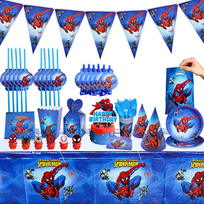 „Žmogus voras” (Spiderman) Gimtadienio vienkartinių Indų 72 vnt Rinkinys