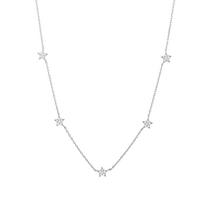 ANDYWEN 925 Sterling Silver Gold Starry Sky  CZ Zircon Necklace Long Chains Women Wedding Jewelry Gift M