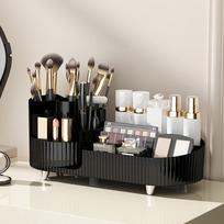 Large Capacity 360° Rotating Makeup Organizer,Waterproof Cosmetic Storage Box with Skincare Compartment for Desk Organization,Makeup Organizer Storage juoda