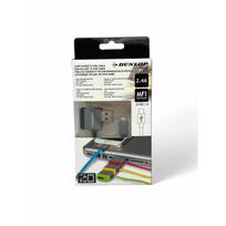 DUNLOP USB - Apple Lightning įkrovimo ir duomenų perdavimo laidas, 1 m, juodas