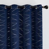 Naujas paprastas naujas užuolaidų audinys vienspalvis šilumos izoliacija tamsinamos užuolaidos darbo kambario miegamojo virtuvės svetainės dekoravimas W132cmxH214cm 1PC tamsiai mėlyna spalva