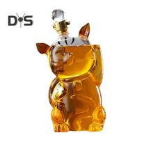 Viskio Katės Butelio Dekanteris 1000ml Unikalus Stiklinis Dekanteris Viskiui Smagi Baro Dekoracija Šaunus Baro Reikmuo Dovana Viskio Mėgėjams 1pc
