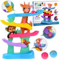 Interaktyvi spalvinga kamuoliukų trasa su garsais