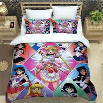 Animacinis S-Sailor Moon patalynės komplektas išskirtinis lovos reikmenų rinkinys užvalkalas ant antklodės lovos antklodės komplektas patalynės komplektas prabangi gimtadienio dovana EU single(135x200cm)