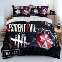 3D R-Resident Evil Žaidimų Žaidėjo Antklodė Lovos Patalynės Komplektas, Antklodės Užvalkalas Lovos Komplektas Antklodės Užvalkalas Pagalvės Užvalkalas, Karališko Dydžio Karalienės Dydžio Lovos Patalynės Komplektas Berniukams 135x200cm 2pcs