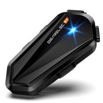Motociklo Bluetooth domofonas Moto Šalmas Ausinės GEARELEC F1 FM radijas Dvigubas telefono ryšys Automatinis atsakymas Juodas