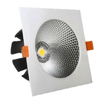 20W COB LED kvadratinis šviestuvas, 4500K, su maitinimo šaltiniu