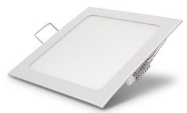 6W LED įmontuojama panelė, kvadratinė, su maitinimo šaltiniu, (3000K) šiltai balta