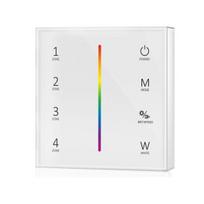 4 zonų RGB/RGBW LED juostų valdiklis  OPTONICA, baltas, RF 2.4GHz, 2xAAA baterijos