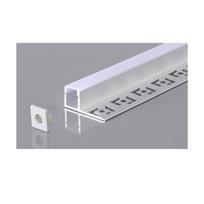 2m LED juostos įleidžiamas profilis OPTONICA, pilkas, komplektuojamas su dangteliu ir užbaigimais