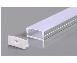 2m LED juostos paviršinis profilis OPTONICA, pilkas, komplektuojamas su dangteliu ir užbaigimais
