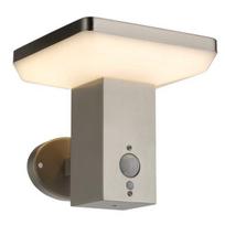 4.4W LED fasado šviestuvas OPTONICA, plieno sp., 3000K, su saulės baterija ir judesio davikliu
