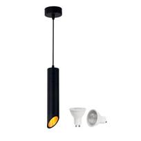 Pakabinamas šviestuvas, GU10, juodas, 60x300mm, su 5W, 2700K LED lempute