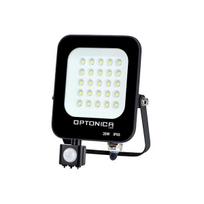 20W LED prožektorius su judesio davikliu, juodas, 4500K