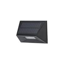 0,5W LED paviršinis lauko šviestuvas, juodas, 3000K, IP44, su saulės baterija