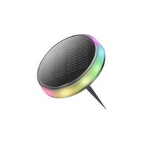 0,6W LED įsmeigiamas lauko šviestuvas su saulės baterija, juodas, RGB