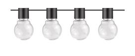 20 LED lempučių girlianda, 7m, 2700K, IP65, su saulės baterija, skaidrus stiklas