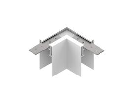 Magnetinės sistemos bėgelio OPTONICA S35 kampinis sujungimas, baltas