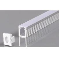 LED profilis su dangteliu ir užbaigimais, sidabro sp., 2m
