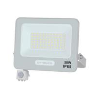 50W LED prožektorius su judesio davikliu, baltas, 4000K