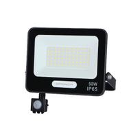 50W LED prožektorius su judesio davikliu, juodas, 4000K