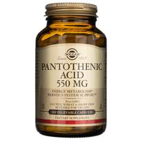 Solgar Pantoteno rūgštis 550 mg - 100 kapsulių