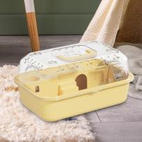 Kompaktiškas gyvūnų namelis, Hamsterių mankštos erdvė, Kelioninis narvas mažiems gyvūnėliams Rice White gray