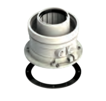 Vertical concentric connection - Ø 60/100 mm, with test point