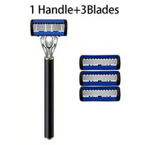 6-layer razor blade, classic razor reusable blade, black razor replaceable blade, safe men's manual razor