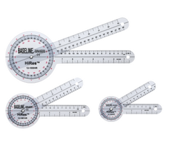Plastikinis goniometras Baseline Plastic Goniometer - HiRes 360 Degree Head (Ilgis: 15 cm)