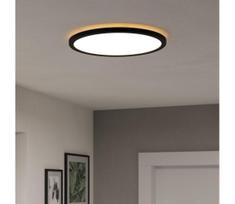 Eglo 901439 - LED vonios šviestuvas ROVITO 18,5W/230V diametras 38,9 cm IP44 juoda