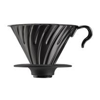 Hario V60-02 Metal dripper with silicone base - Black