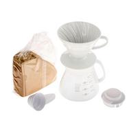Komplektas Hario V60-02 white + ąsotėlis + filtrai