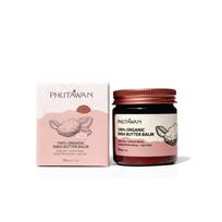 Phutawan 100% Organic Shea Butter Balm, Body Skin, Stretch Marks Deeply Moisturizing, Lips Care 60 g.