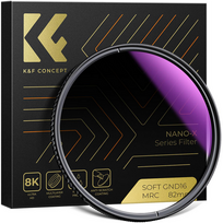 K&F Concept K&F 52MM Nano-X Soft Graduated ND8 Filter, HD, Waterproof, Anti Scratch, Blue Coated