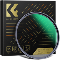 K&F Concept K&F 40.5MM Nano-X Black Mist Filter 1/4, HD, Waterproof, Anti Scratch, Green Coated