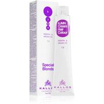 Kallos KJMN Professional Cream Hair Colour Keratin & Argan Oil plaukų dažai su keratinu ir arganų aliejumi atspalvis 12.1 Special Ultra Blonde 100 ml