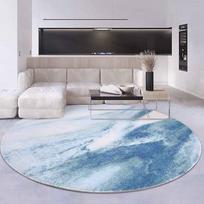 Skandinaviškas Modernus Minimalistinis Apvalus Kilimas Svetainei Sofa Miegamajam Lovos Šoninis Kilimas Pagalvėlė Studijai Kompiuterinė Besisukanti Kėdė Grindų Kilimėlis diameter 60cm