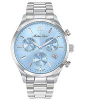 Mathey-Tissot Urban Chrono Nerūdijančio plieno Mėlynas ciferblatas Kvarcinis H411CHASKY Vyriškas laikrodis mėlyna