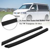 2x priekinių durelių tarpiklio guminė apdaila, skirta VW Transporter T5 T5.1 black