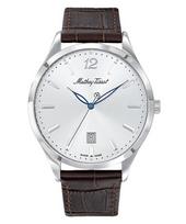 Mathey-Tissot Urban odinis dirželis sidabrinis ciferblatas kvarcinis H411AS vyriškas laikrodis sidabras