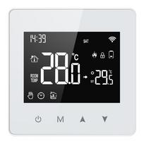 Tuya WiFi termostatas vandens dujiniam katilui Smart Home Reguliuojamas temperatūros valdiklis LED ekranas veikia Alexa Google balta