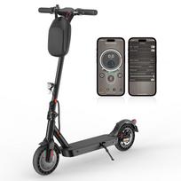 isinwheel E9T Max Elektrinis paspirtukas su ABE, 500W varikliu, 36V 10Ah baterija, 10 colių sulankstomas paspirtukas suaugusiems su diskiniu stabdžiu juoda