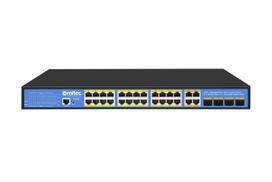 Ernitec 28-Port Gigabit Managed Layer  2+ PoE Switch, 24 Gigabit
