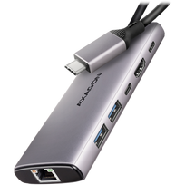 AXAGON Multi port USB-C 10Gbps hub | HMC-6G2L|HMC-6G2L