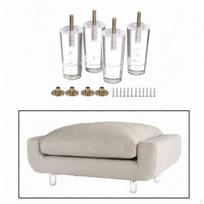 4 akrilinės kojelės baldų keitimui Skaidrūs stulpeliai Sofa ir naktinis staliukas 5cmx10cm
