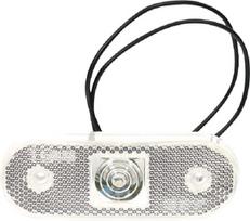 Gabaritinė lemputė LED, stačiakampė, 12/24V, skaidri, tvirtinama varžtais, 113x63mm,